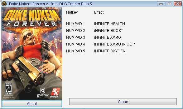 Трейнеры к Duke Nukem Forever: бессмертие, деньги, бесконечные патроны