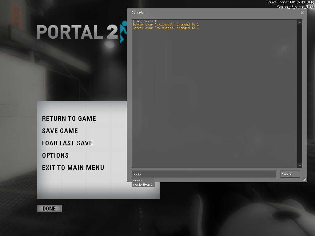 Консоль в портал 2. Как открыть консоль в Portal 2. Cheat codes for Portal 2.