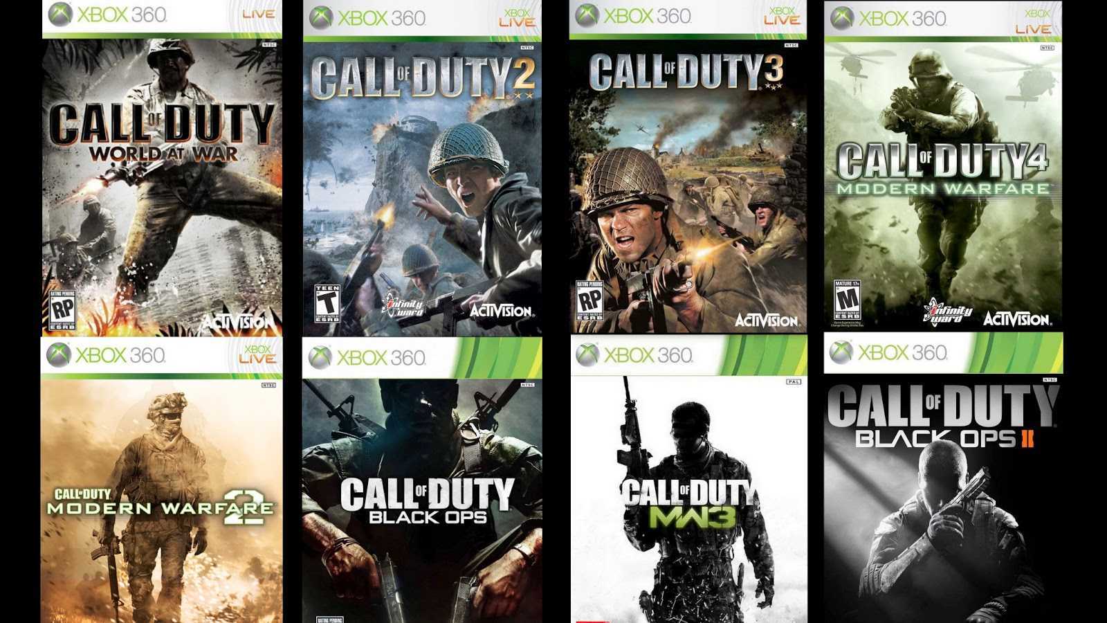 Все части колды. Call of Duty Xbox 360. Антология Call of Duty. Вся линейка игр Call of Duty.